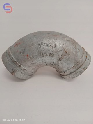 Victaulic NO 10 Kolano 90° Ocynk DN80 88,9mm Żeliwo