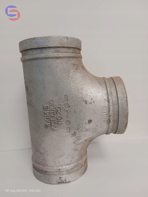 Victaulic NO 20 Trójnik Równoprzelotowy Ocynkowany DN100 114,3mm Żeliwo