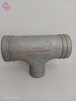 Victaulic NO 25 Trójnik redukcyjny ocynk 88,9x88,9x60,3mm DN80xDN50 żeliwo