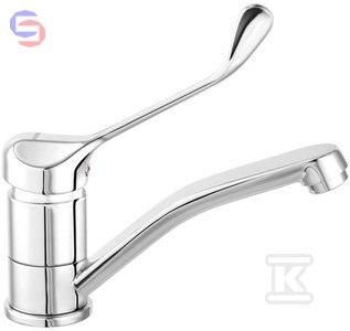 FERRO ALGEO MEDICO Bateria Umywalkowa Stojąca Niska z Obrotową Wylewką Chrom