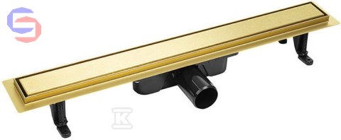 LAVEO BASSO Odpływ liniowy 90 cm Złoty stal nierdzewna