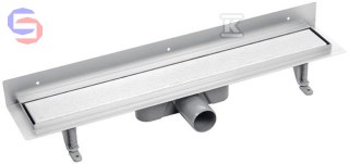 LAVEO BASSO Odpływ liniowy przyścienny 90 cm stal nierdzewna