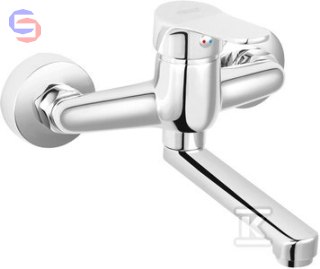 FERRO ISSO Bateria Umywalkowa Ścienna Chrom 0,105x0,15x0,21m