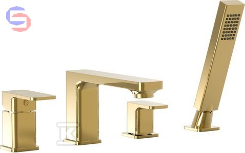 VALVEX LOFT GOLD Bateria wannowa 4-otworowa stojąca 0,22x0,20x0,19m 2,5kg