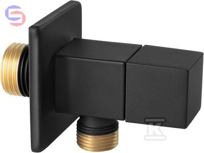 FERRO QUADRO Zawór kątowy podłączeniowy G1/2 x 3/8 czarny