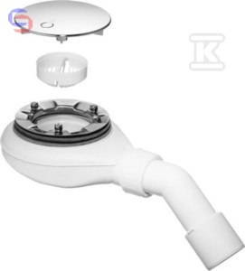 VIEGA TEMPOPLEX Syfon brodzikowy niski fi90 chrom 0,2x0,3x0,3m