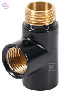 TERMA TRÓJNIK DO GRZAŁKI GZ 1/2" RAL9005 Czarny Matt