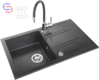 FERRO DRGM48/78HA + BZA4B Zlewozmywak granitowy 1-komorowy 0,26x0,55x0,83m 19kg