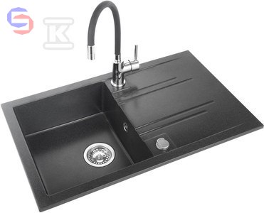 FERRO DRGM48/78HA + BZA4B Zlewozmywak granitowy 1-komorowy 0,26x0,55x0,83m 19kg