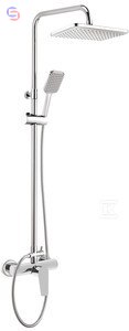 DEANTE TUBO Deszczownica z baterią prysznicową chrom 1-funkcyjna mieszaczowa NUT_04XM