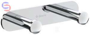 DEANTE JAŚMIN Haczyk podwójny na listwie chrom 165x45x145mm