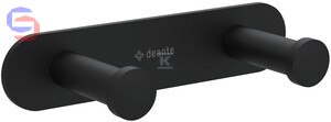 DEANTE JAŚMIN Haczyk podwójny na listwie nero 165x45x145mm
