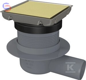 DEANTE Odpływ punktowy odwracalny złoto szczotkowane 130x130 mm KOS_R01D