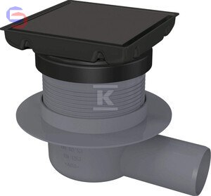 DEANTE Odpływ punktowy odwracalny Nero 130x130 mm