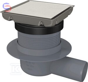 DEANTE Odpływ punktowy odwracalny stal 130x130 mm