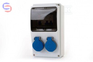 ONNLINE POWER Rozdzielnica LAGO 6M 2x230V RCD IP44 1,14kg