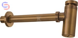 DEANTE Syfon do umywalki okrągły brąz szczotkowany regulowany 0,41m