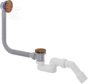 DEANTE Syfon do wanny Click-Clack Brąz Szczotkowany 0,36x0,18x0,085m