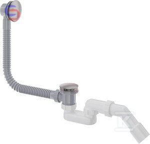 DEANTE Syfon do wanny Click-Clack stal szczotkowana 0,09x0,18x0,36m