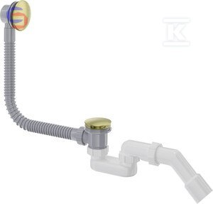 DEANTE Syfon do wanny Click-Clack złoto szczotkowane 0,09x0,18x0,36m