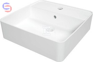 DEANTE Square Umywalka nablatowa kwadratowa 42 cm z wyspą na baterię