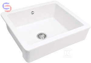 DEANTE SABOR Light Zlewozmywak ceramiczny 1-komorowy 600x490x215 mm biały