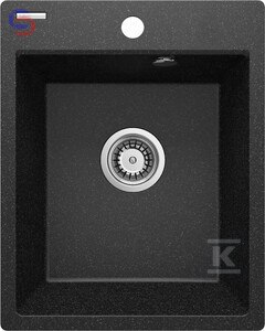 DEANTE Corio Zlewozmywak granitowy 1-komorowy 400x500x211 mm grafit