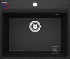 DEANTE Corio Zlewozmywak granitowy 1-komorowy 600x500x216 mm grafit