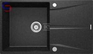 DEANTE Corio Zlewozmywak granitowy 1-komorowy z ociekaczem 860x500x216 mm grafit