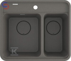ZLEWO.GRA.MO.AN.ME.1,5-KO.600X520X230 MM DEANTE