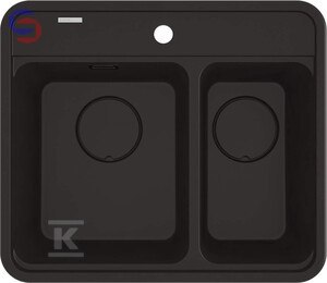 ZLEWO.GRA.MO.NE.1,5-KO.600X520X230 MM + DEANTE
