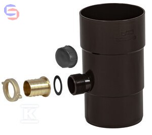 KACZMAREK RYNNY_K.BRĄZOWY Łapacz wody deszczowej PVC 100 brązowy RAL8017