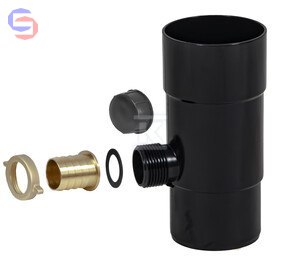 KACZMAREK RYNNY_K.CZARNY Łapacz wody deszczowej PVC 100 czarny RAL9017 270x293x394mm