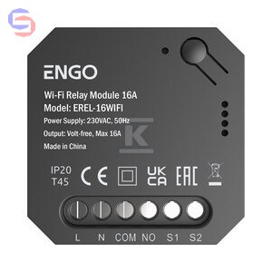ENGO EREL-16WIFI Smart Relay 1x16A Wi-Fi czarny