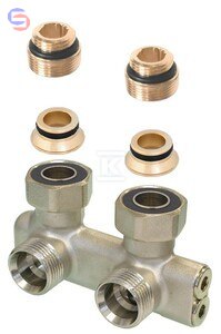 OVENTROP MULTIFLEX Złącze krzyżowe kątowe 50mm niklowane