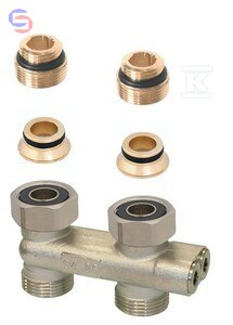 OVENTROP MULTIFLEX Złącze krzyżowe 50mm niklowane 1/2"x3/4"