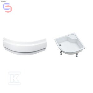 SCHEDPOL Doris R55 Brodzik akrylowy 90x90x28 cm + panel 3.023