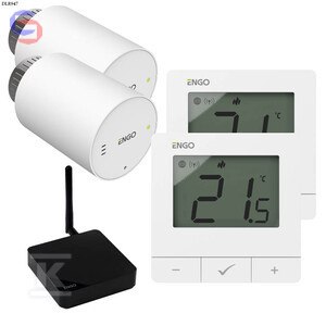 ENGO ETRV-M30 Zestaw 2x Głowica + 2x Regulator E25-230W + EGATE ZigBee