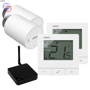 ENGO Zestaw ETRV-M30 2szt + E25-BATW 2szt + EGATE ZigBee