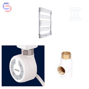 ONNLINE PBM 500x900 Grzejnik łazienkowy 407W + MOA 300W RAL9016