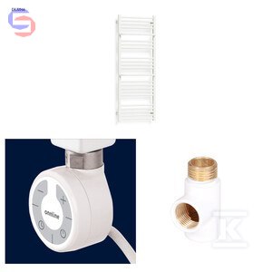 ONNLINE PBR 500x1260 Grzejnik łazienkowy 600W biały RAL9016