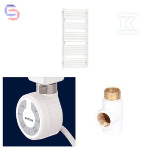 ONNLINE PBR 600x1260 Grzejnik łazienkowy 600W biały RAL9016