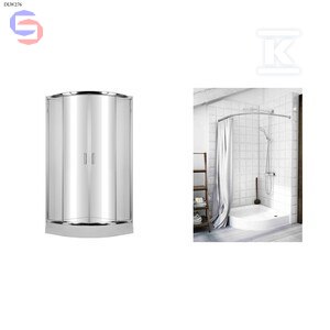 ONNLINE Kabina prysznicowa 80x80 cm R55 szkło hartowane 5 mm chrom