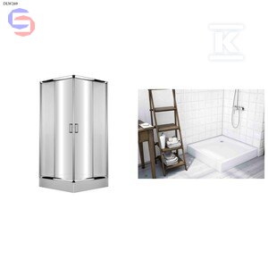 ONNLINE Kabina prysznicowa 90x90x185 cm szkło 5 mm chrom