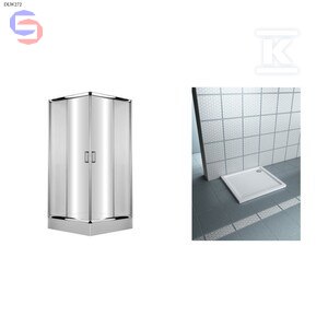 ONNLINE Kabina prysznicowa 80x80x185 cm szkło hartowane 5 mm chrom