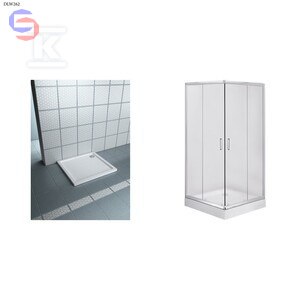 ONNLINE Kabina prysznicowa kwadratowa 90x185 cm chrom szkło szron + brodzik 90x90x5 cm