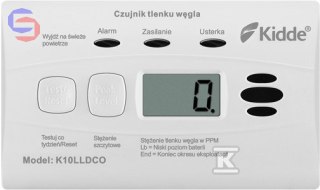 KIDDE K10LLDCO Czujnik czadu 0,28x0,19x0,12m + Gaz testowy DLR887