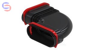 ZEHNDER Kolano Flat 51 H Poziome 90° 0,07x0,26x0,22m 0,32kg