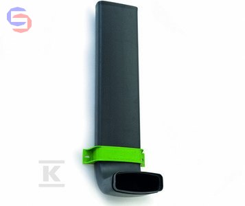 KERMI EasyFlow Kolano pionowe 90° 4 szt. HDPE 126x60mm L=574mm