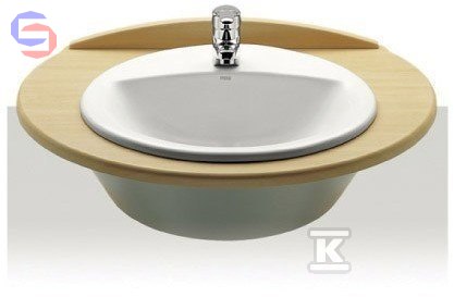 ROCA Rodeo Umywalka blatowa 52x41 cm z korkiem click-clack 65 mm biała połysk